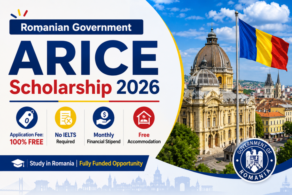Apply Now: Fully Funded Romanian Govt ARICE Scholarship 2026 | No Application Fee 1 Romanian Govt. ARICE Scholarship 2026