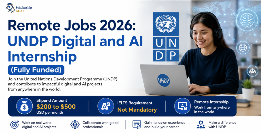Remote Jobs 2026: UNDP Digital and AI Internship (Fully Funded) 1 UNDP Digital and AI Internship 2026 fully funded remote jobs banner for students and graduates.